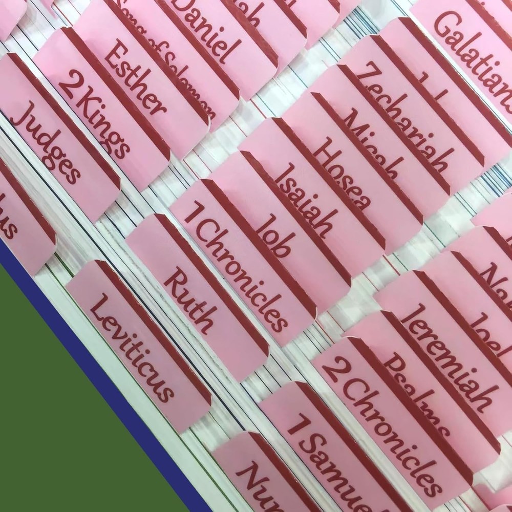 Durable Easy-to-Read Bible Tabs Set - 90 Laminated for Study & Gifts