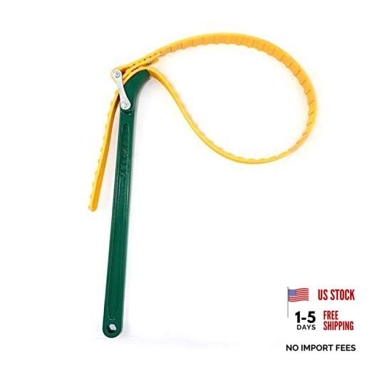 15" Belt Strap Wrench, Multi-Purpose Adjustable Strap Oil Filter 15" (1 pack)