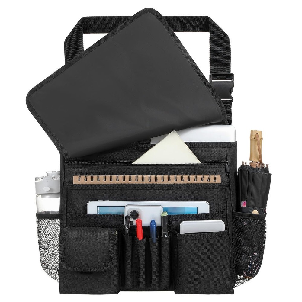 Car Front Seat Organizer for Paperwork File Laptop Mobile Office, Multi Compa...