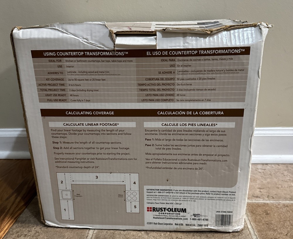 RustOleum 258283 Countertop Transformations Java Stone 70 oz. Kit