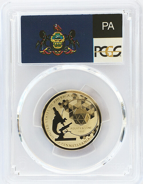 2019 S Reverse Proof Pennsylvania Innovation Dollar PCGS PR 69 State Flag Label