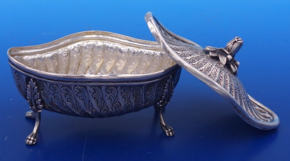 Antique 800 silver sweetmeat dish