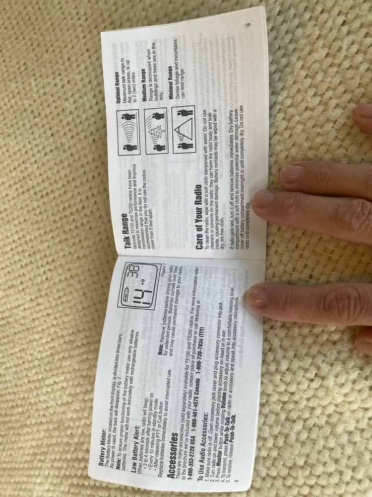 Motorola Talkabout Two Way Radio Users Guide