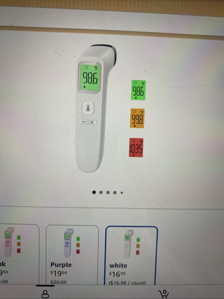 Thermometer No-Touch, Infrared Forehead