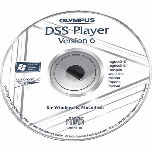 Olympus DSS PLAYER Version 6.3 Software For Windows & Macintosh Disc Only