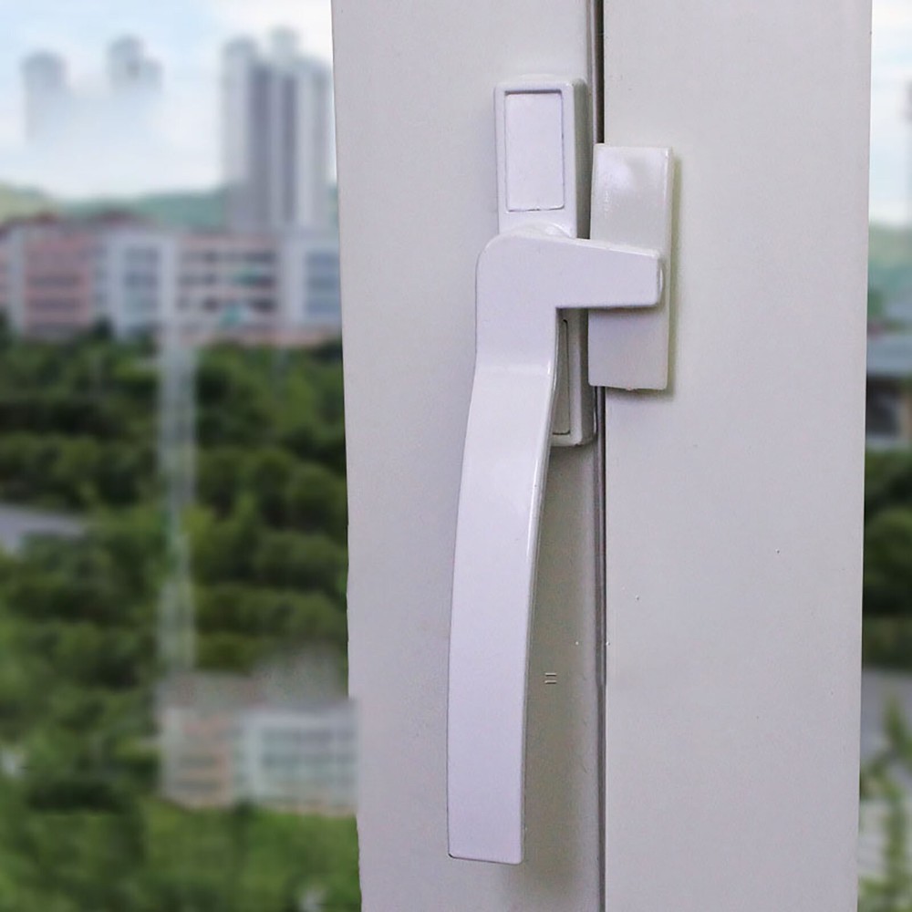 Security Lock White UPVC Window Handle Locking Latch Catch Lock Baby Safety