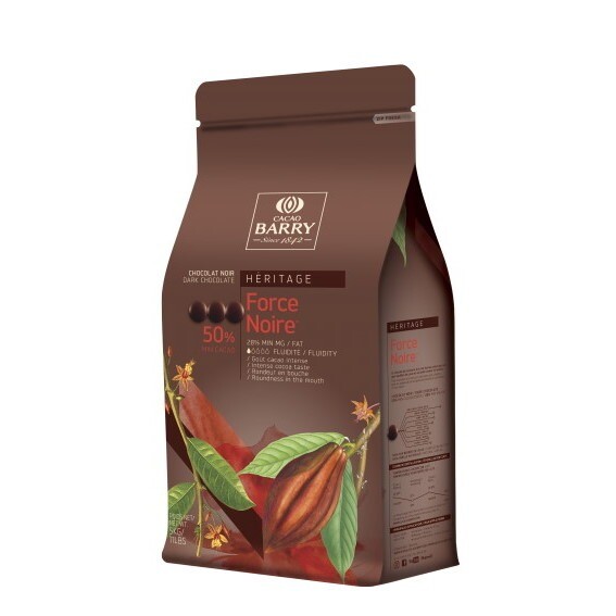 Cacao Barry Force Noire 50% Dark Chocolate Discs