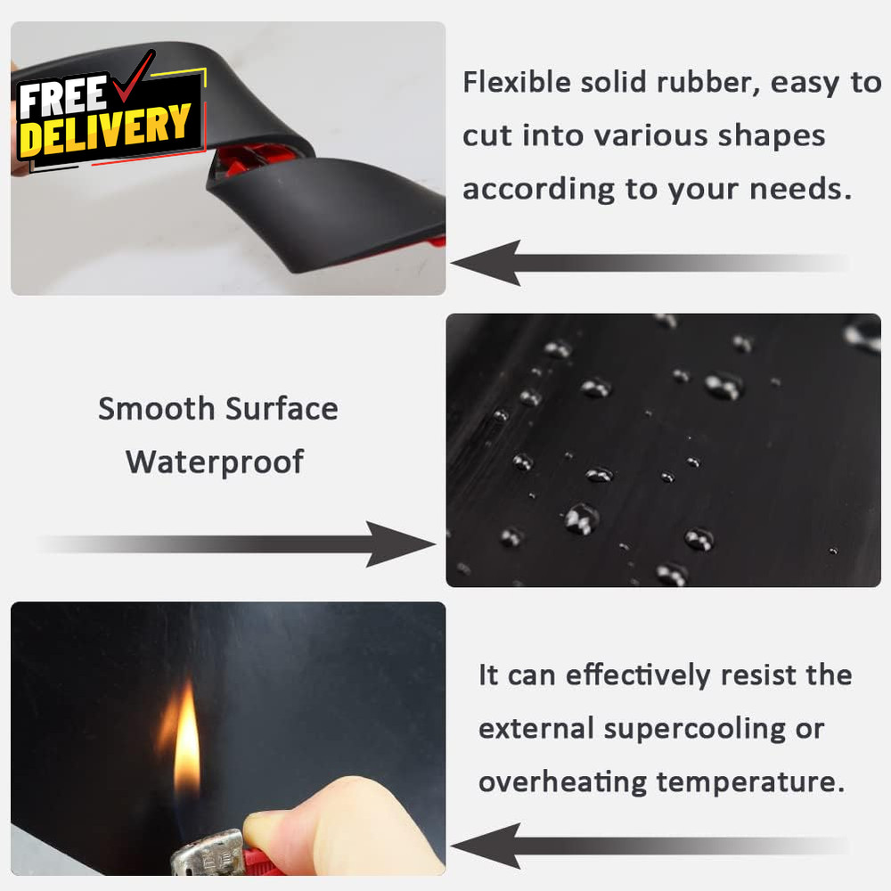 Adhesive Rubber Strips with Adhesive Backing Self Stick Neoprene Solid Rubber...