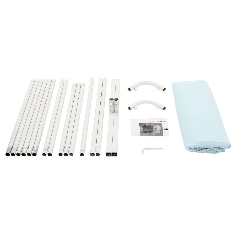 1.5*2m Wedding Backdrop Stand White, Blue Frame for Ceremony Decorations