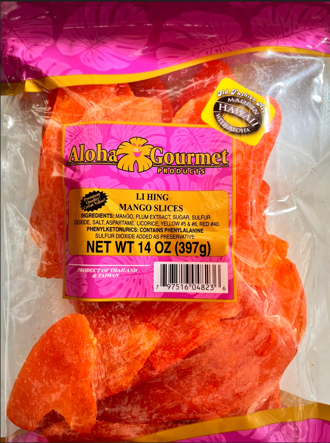 ALOHA GOURMET Li Hing Mango Slices 14 oz.