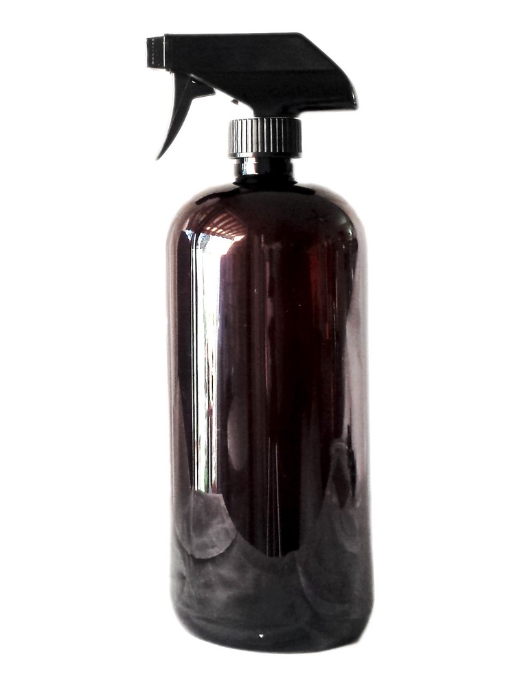 32oz Blue or Amber Plastic Bottle PET Black Trigger Spray New Empty Fast US Ship