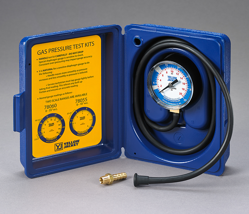 Yellow Jacket 78055 Gas Pressure Test Kit - 0-10" W.C.