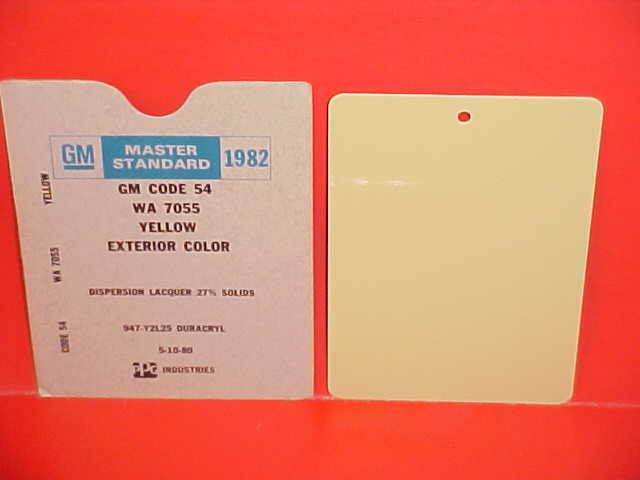 1982 CADILLAC ELDORADO DEVILLE FLEETWOOD BROUGHAM SEVILLE 4x6 PAINT CHIP CODE 54