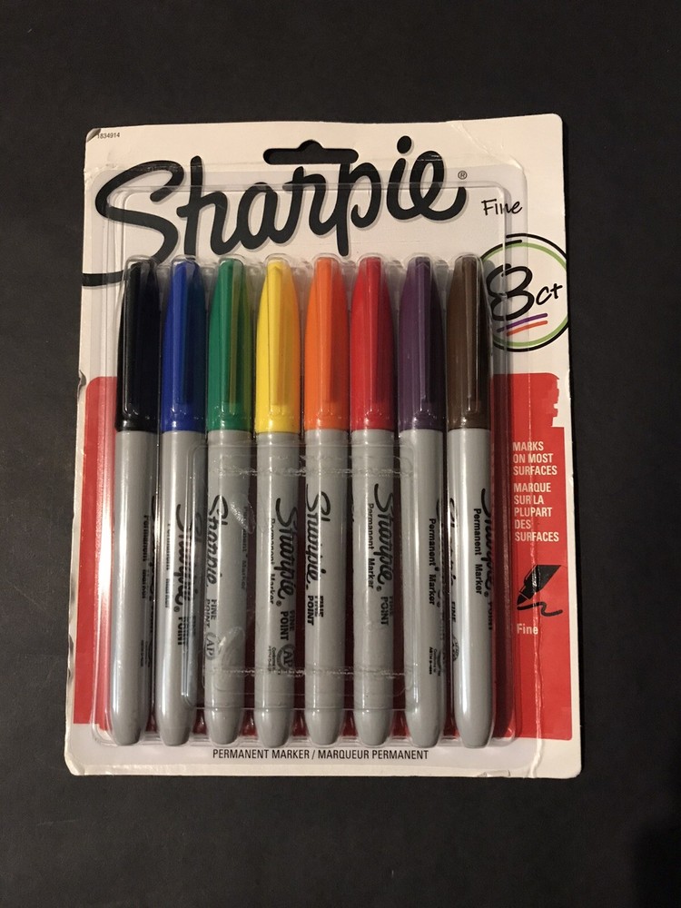 Sharpie (8ct) Assorted Colors Fine Point Permanent Markers Quick Drying