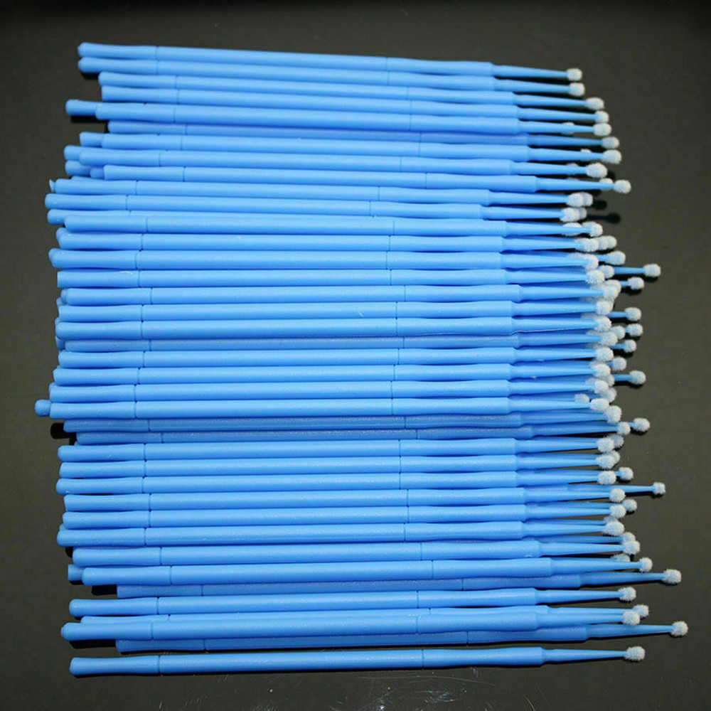 100× Dental Disposable Microbrush Bendable Applicators Tips Micro Brush Cleaning