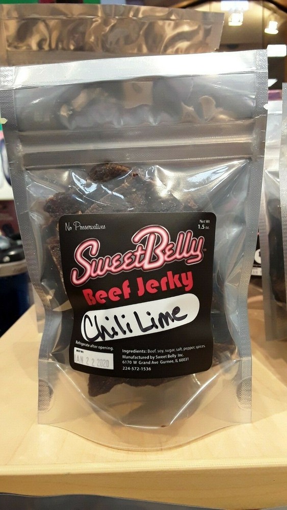 Sweet Belly Gourmet beef jerky 1.5 oz.