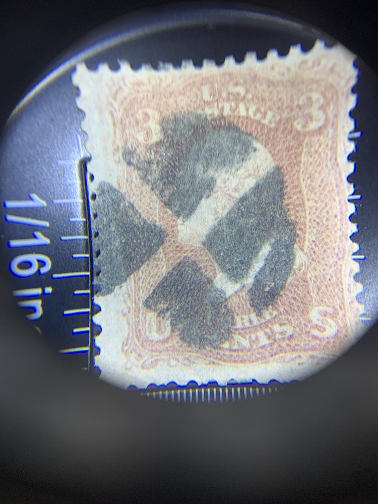 1861-1862 Used Hinged George Washington 3 cent Stamp