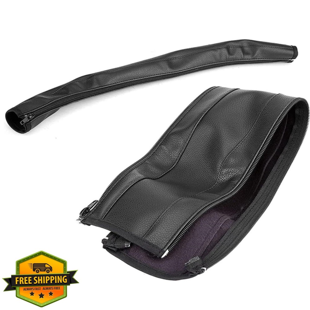 Stroller Handle Covers PU Leather Waterproof Pram Bar Armrest Sleeve
