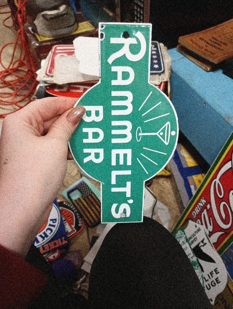 Porcelain Rammelts Bar Sign