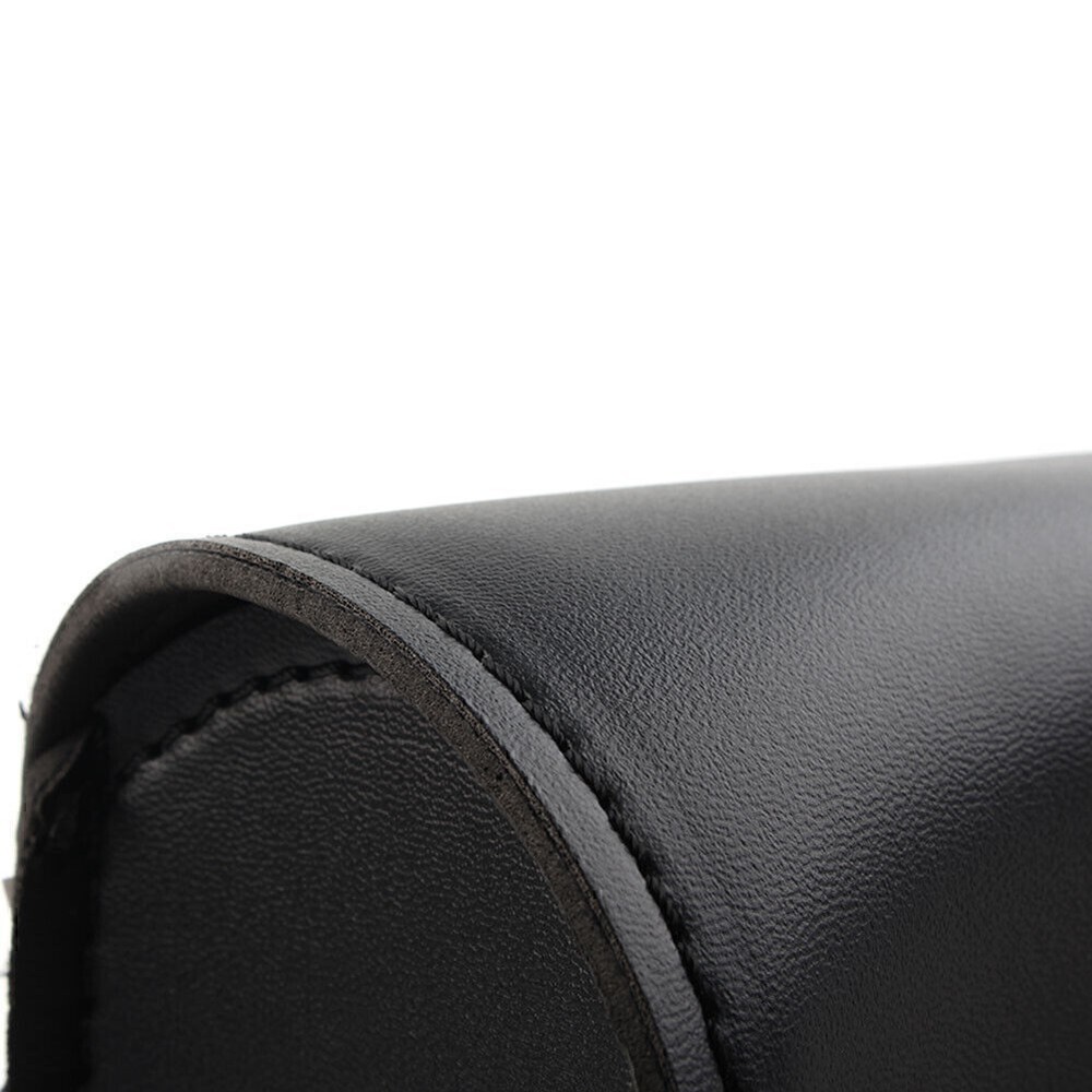 Saddle Luggage Pu Leather Side Tool Bag Storage Black Motorcycle
