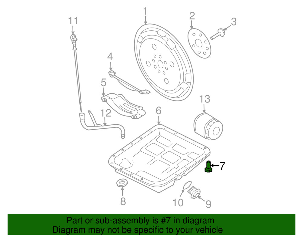 Genuine Subaru Trans Pan Bolt 800506830