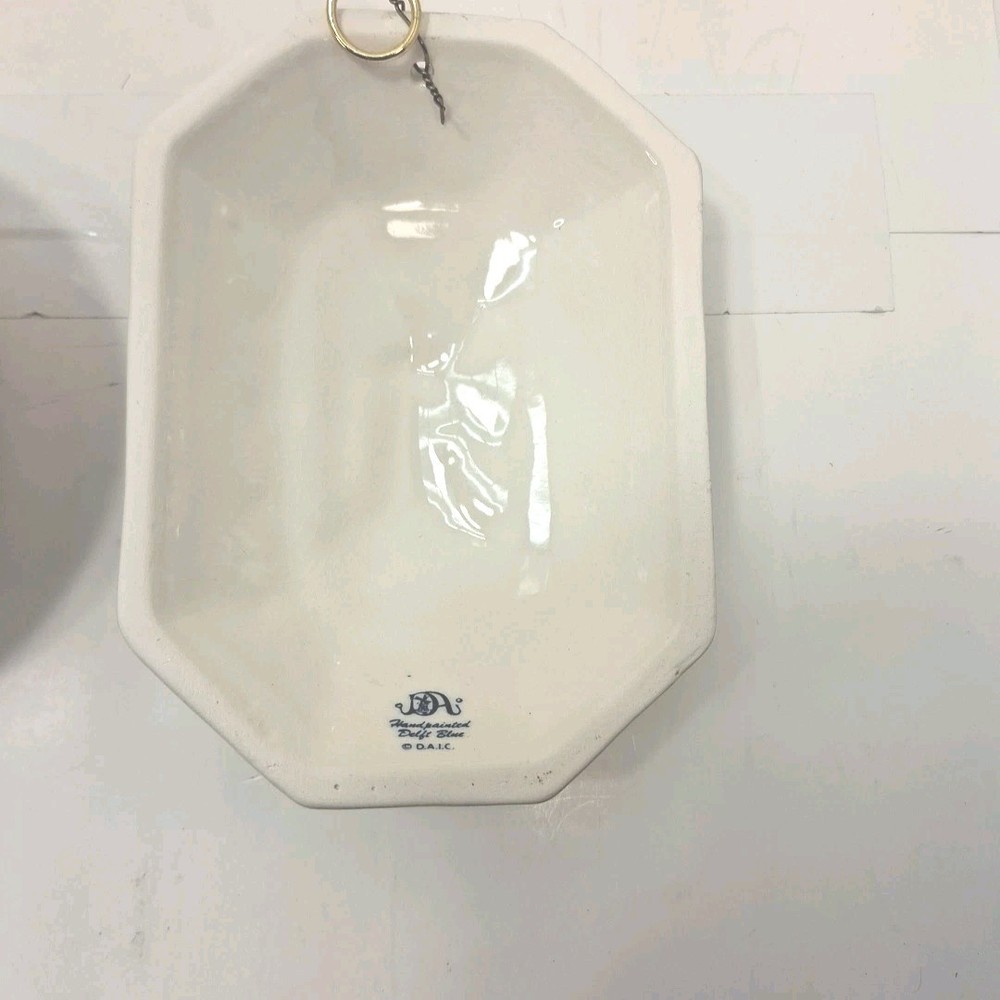 3 Delft Blue Hand Painted Wall Hanaging Molds Decor