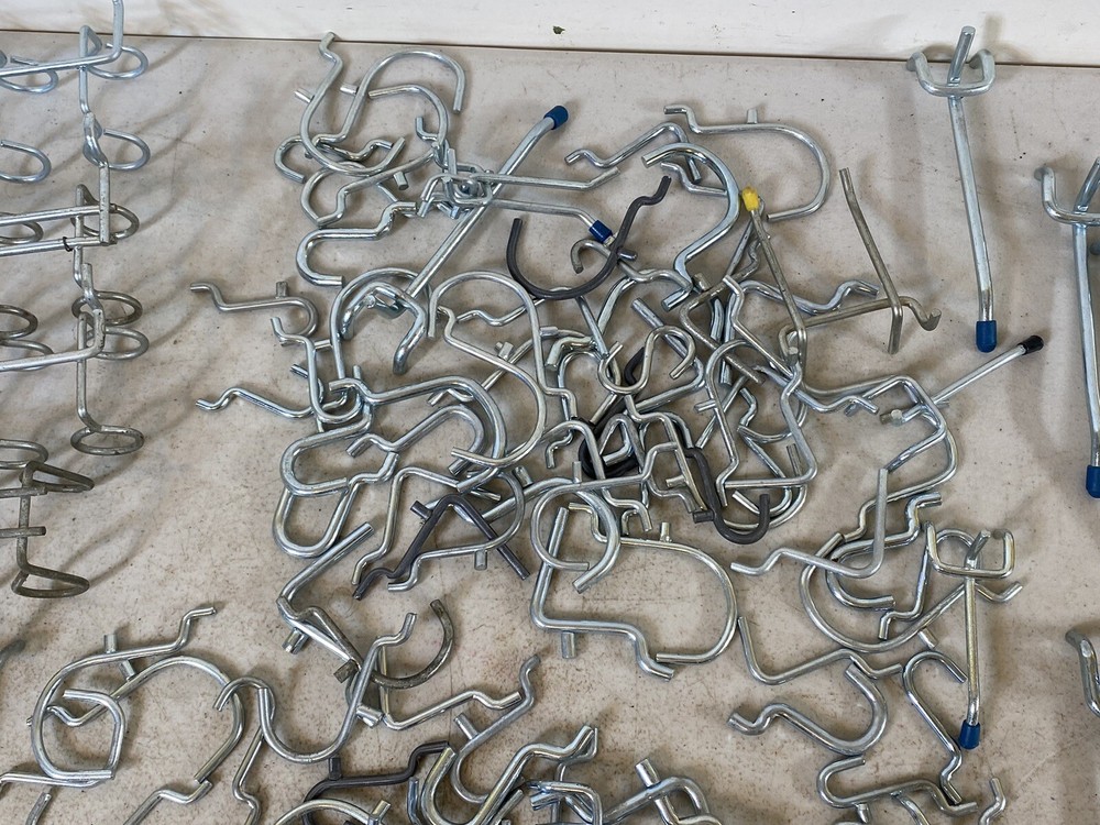 HUGE Peg Board Wall Hooks Shop Retail Display rack Lot 9E11