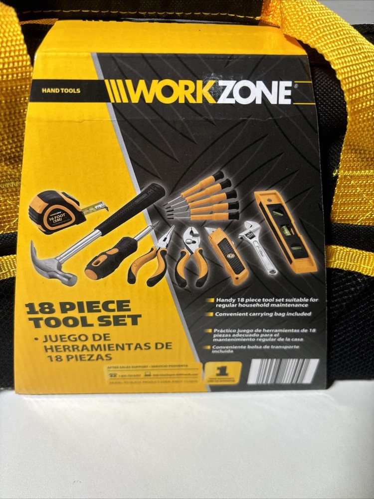 NEW Work Zone 18 Piece Tool Set.