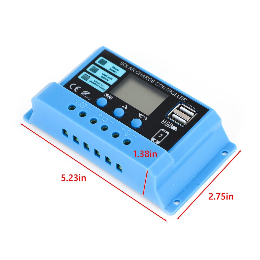 20A PWM Solar Charge Controller 12V 24V Regulator For 100W 200W Solar Panel L3