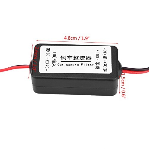 12V DC Car Rearview Camera Power Relay Capacitor Filter Rectifier