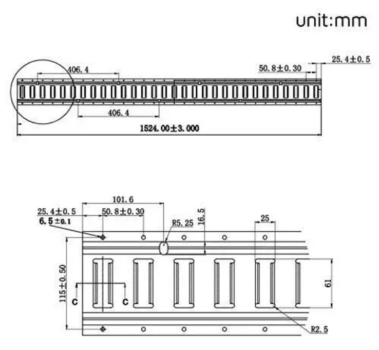 6 E-Track Tie-Down Rail Kit 5ft Horizontal E Track Rails and 6 Steel...