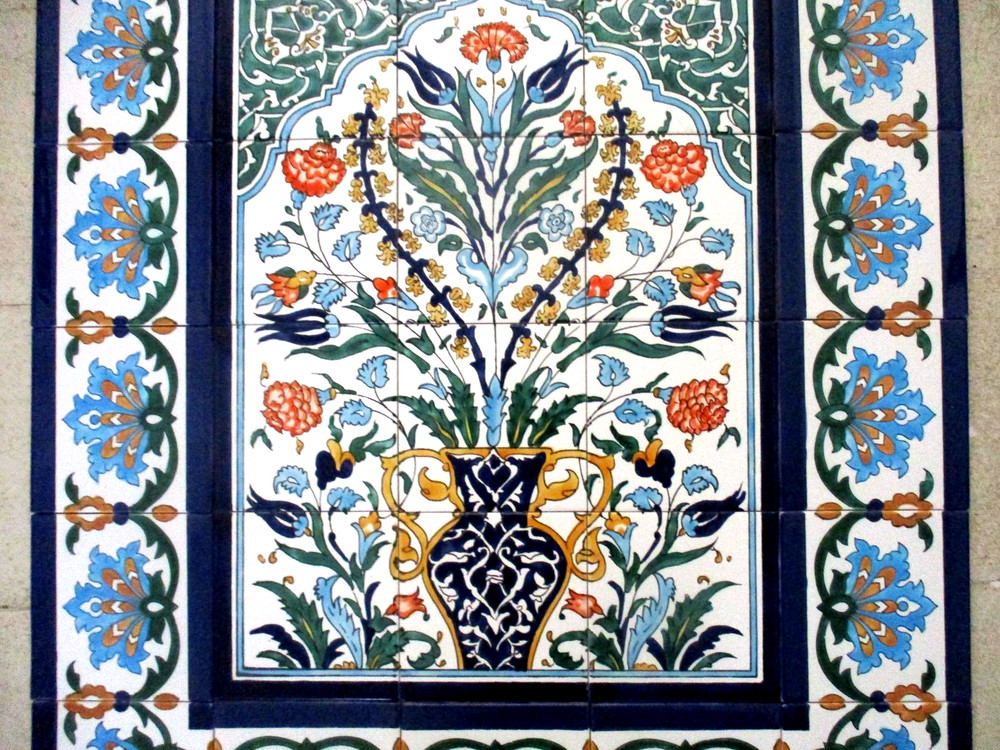 30" x 36" Hand painted Ceramic tile art panel Mosaic wall mural Backsplash