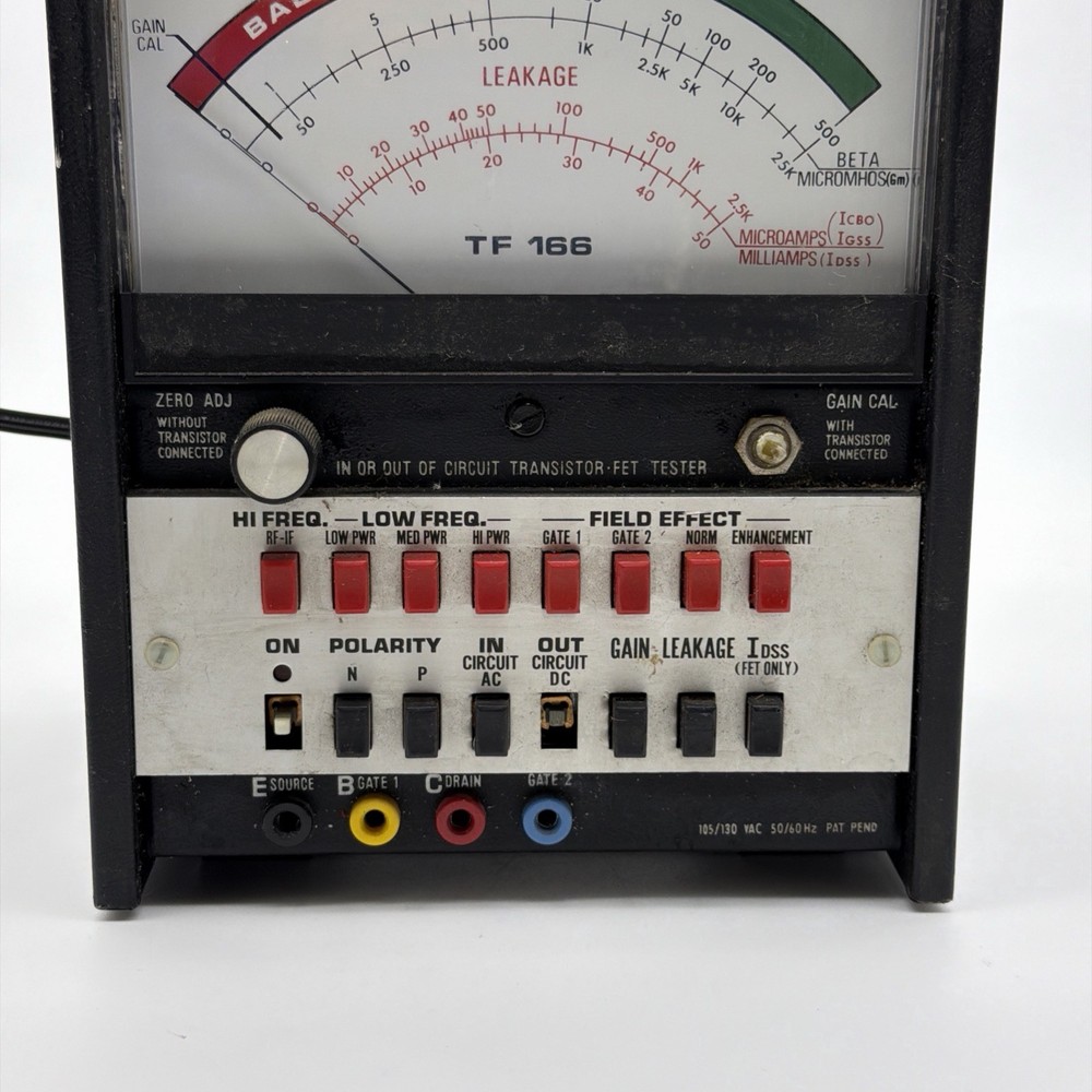 Sencore TF-166 automatic transistor analyzer, untested/vintage Turns On