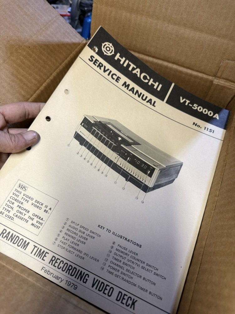 Original VCR Service Manuals