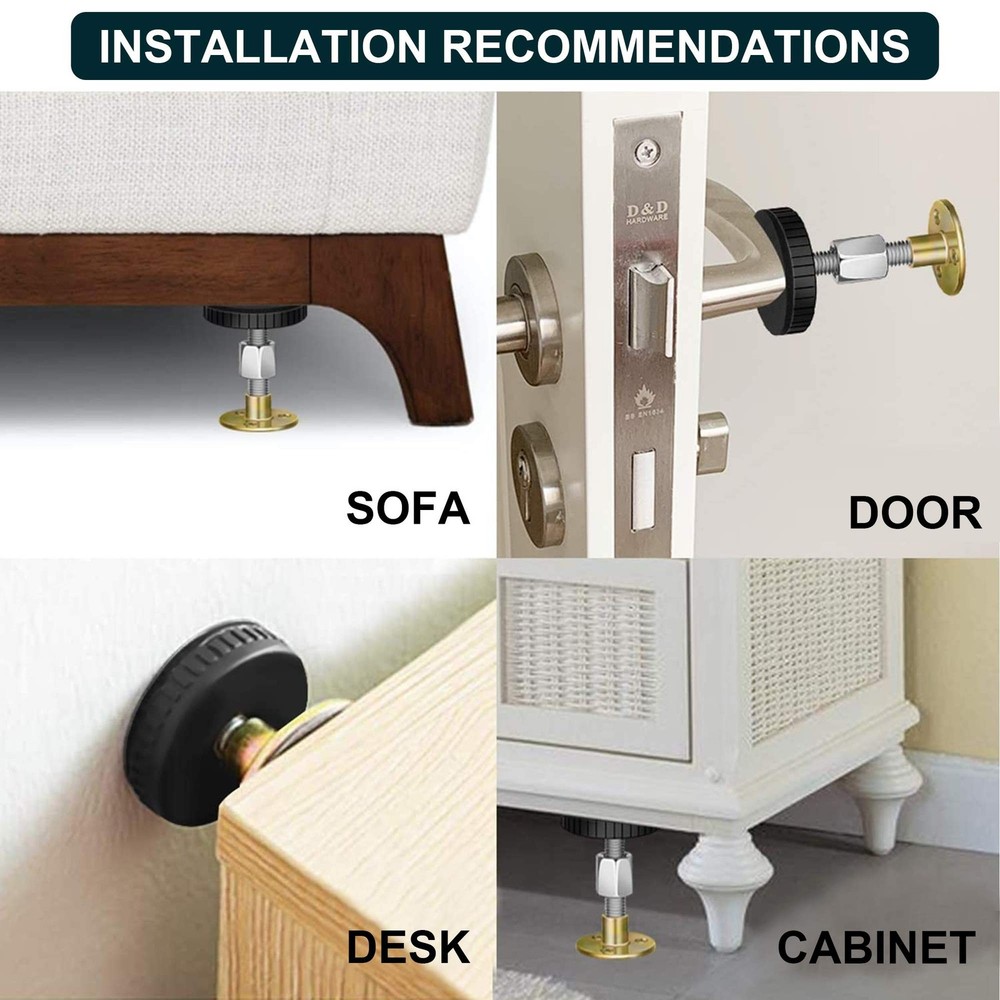 Adjustable Threaded Bed Frame Anti-Shake Tool, Headboard Stoppers, Bedside He...