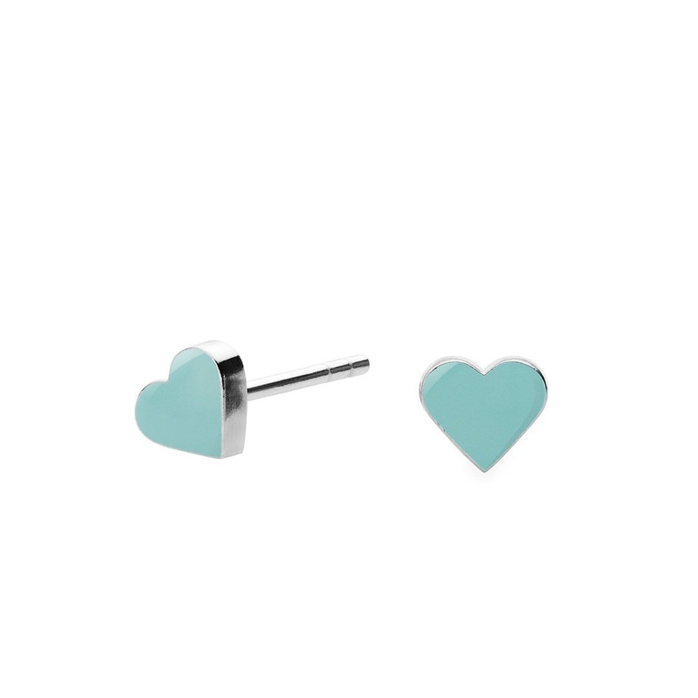 Heart Stud Earring [Cloud Blue/Silver]