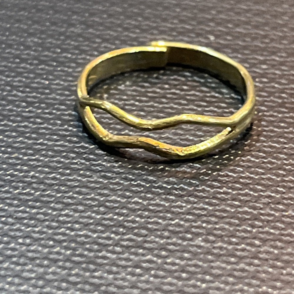 Silver Gold Tone Brass Base Adjustable Ring Blanks With Boomerang Ring Making