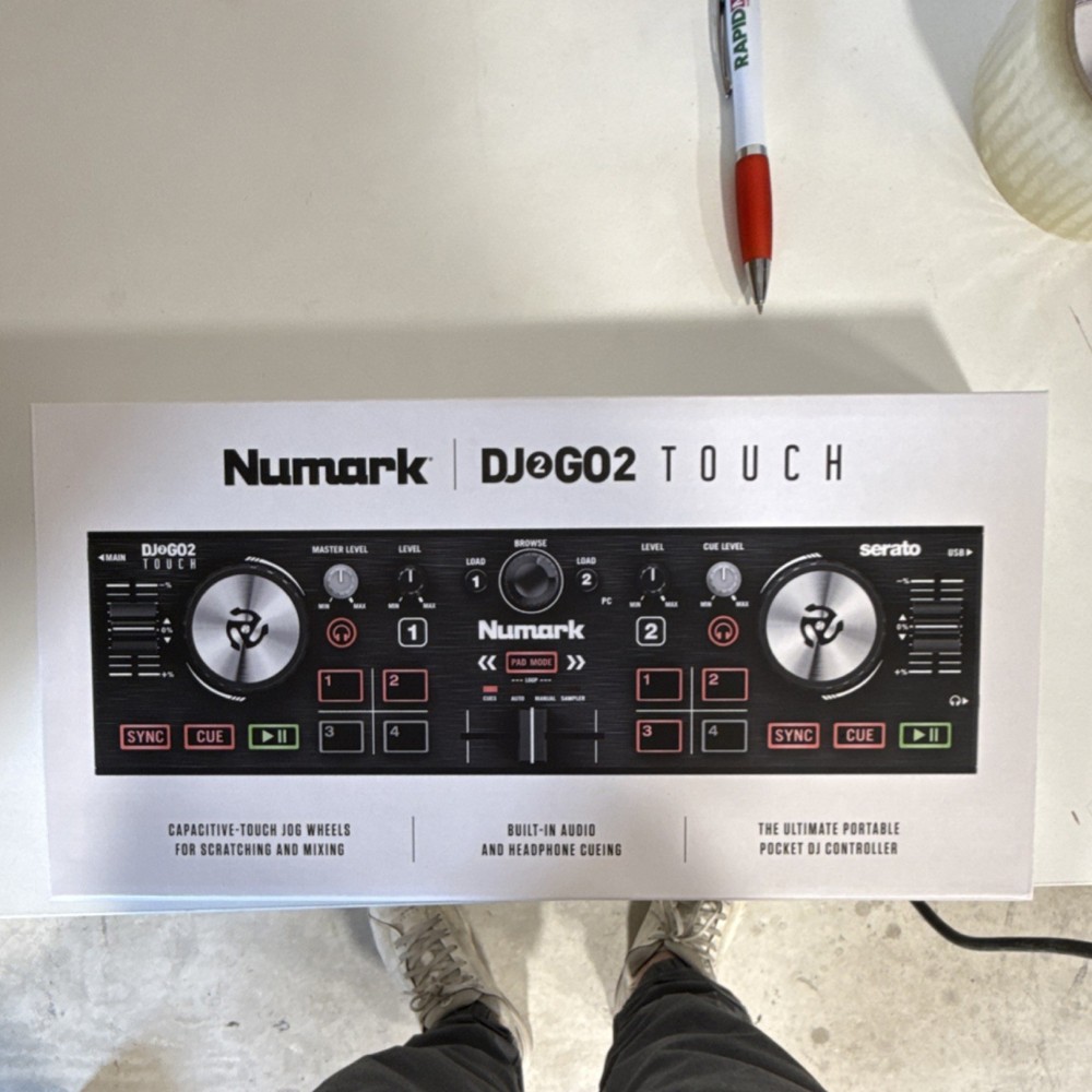 Numark DJ2GO2 Touch Portable Double Deck Controller Touch-Capacitive Jog Wheels