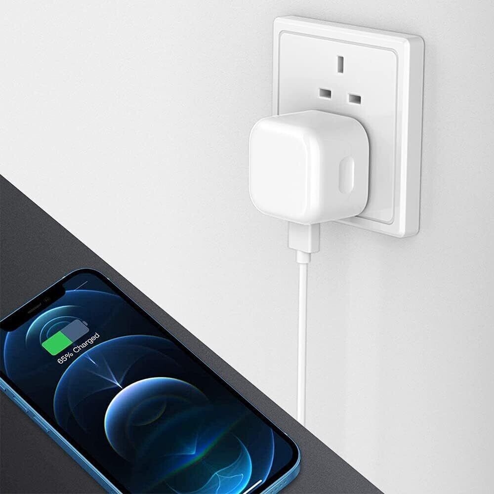 20W USB Type C UK Compact Power Adapter Plug For Apple iPhone