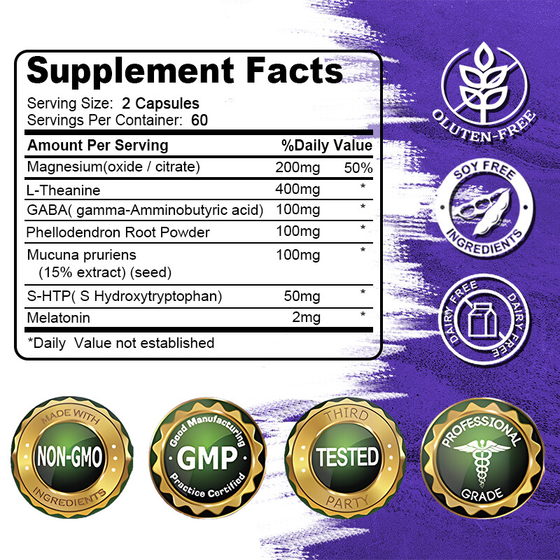 Sleep Support Improve Quality Fall Asleep Quickly Emotional Stability 120 Count