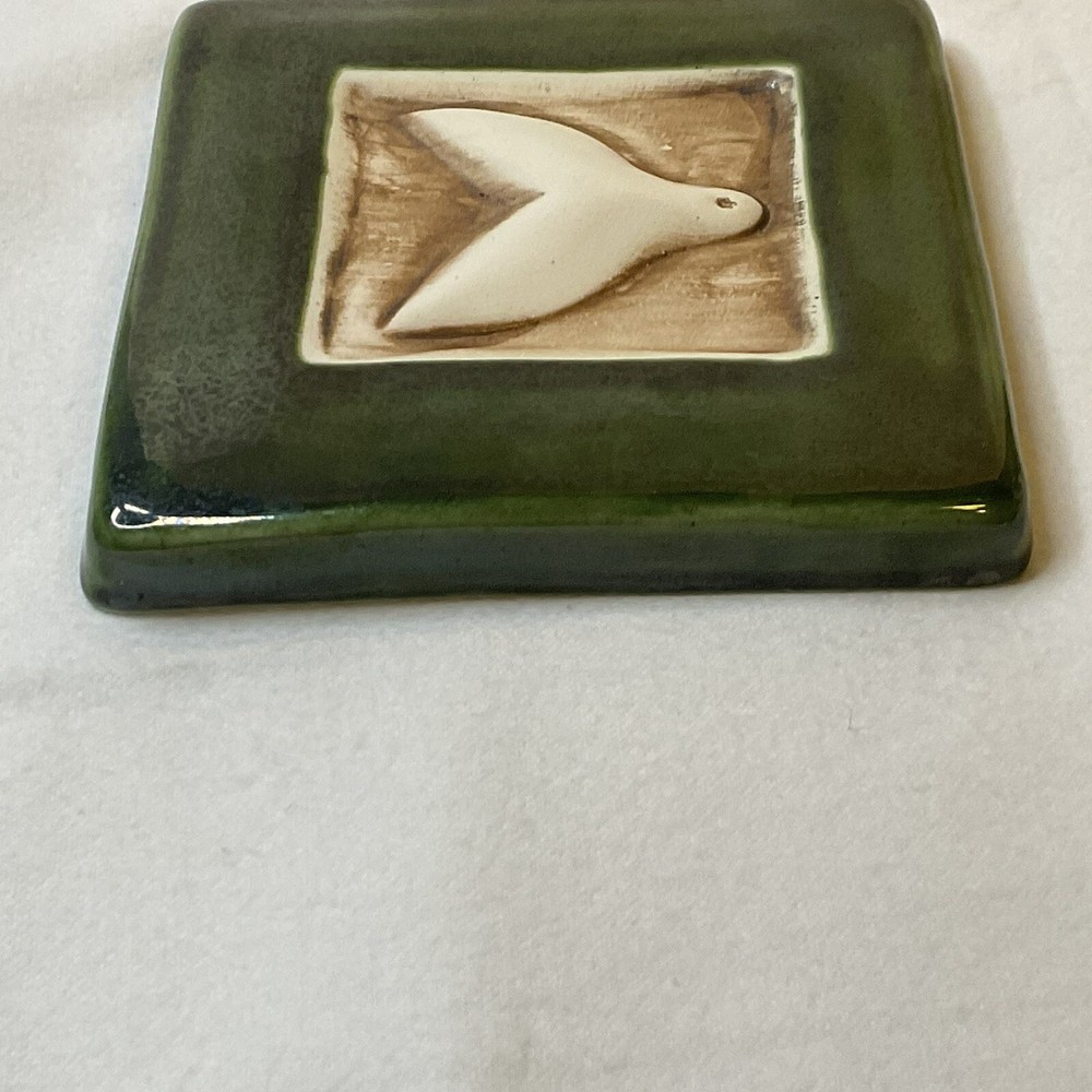 Whale Tail- Pottery Square Tile - 4-3/4"