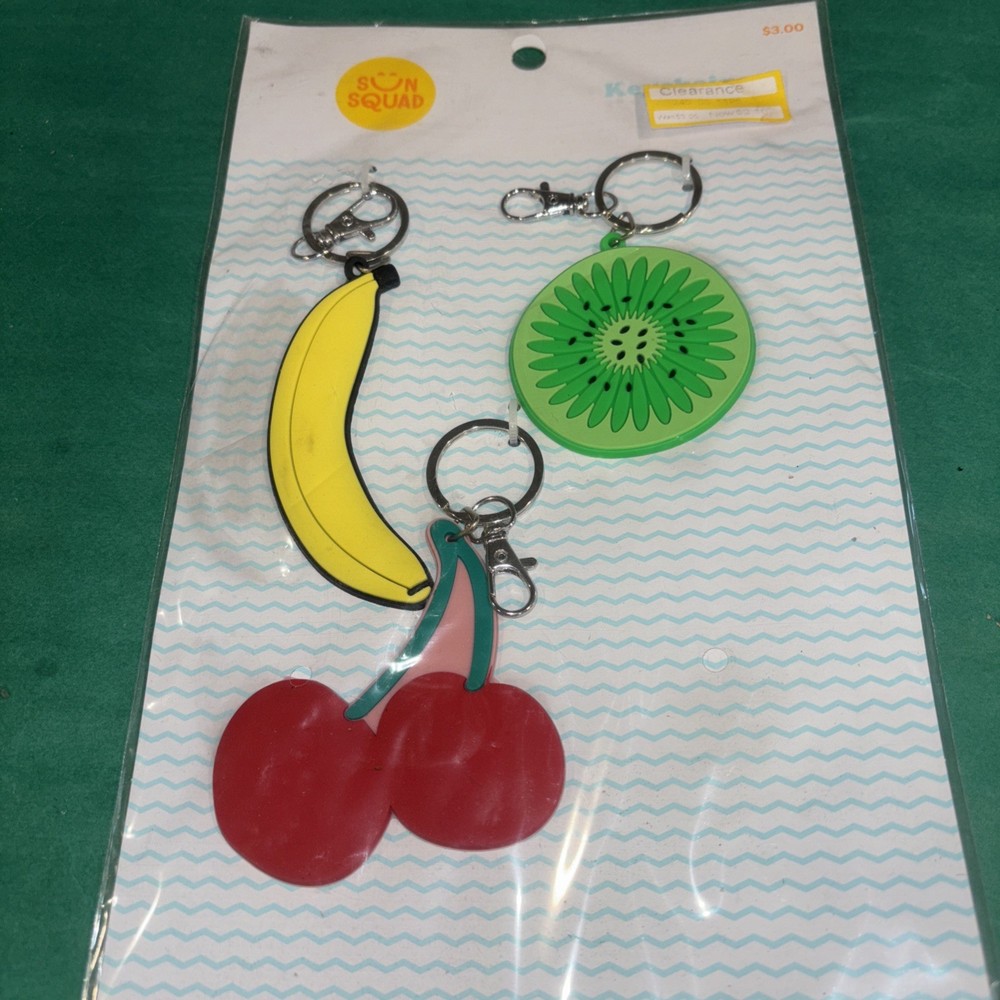 Set of 3 Fruit Keychains - NEW!