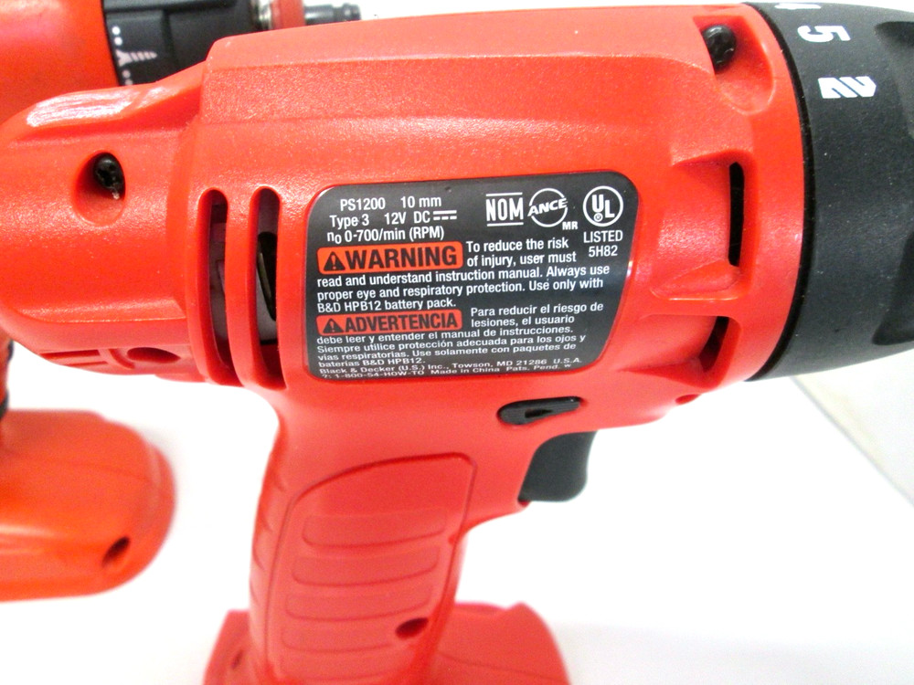Black & Decker 12V Drill/Drivers - Models PS1200 & FSD122 - Tools Only