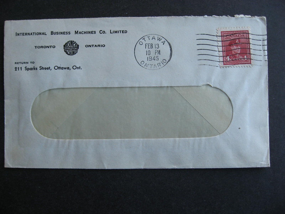 Canada advertising cover IBM 1945 check it out!