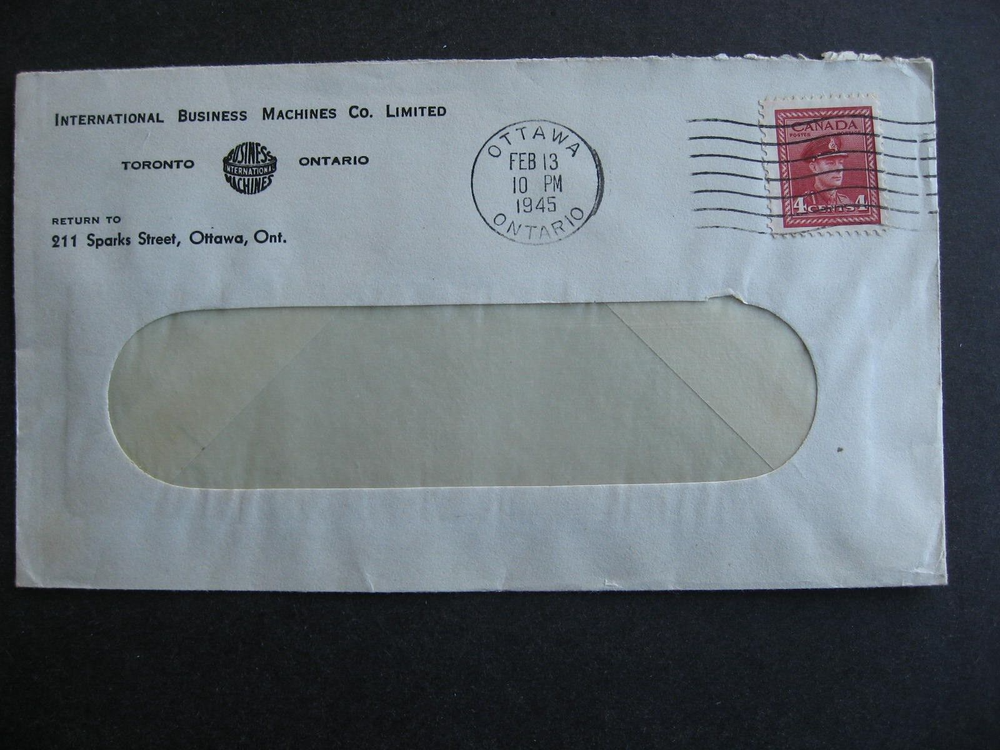Canada advertising cover IBM 1945 check it out!