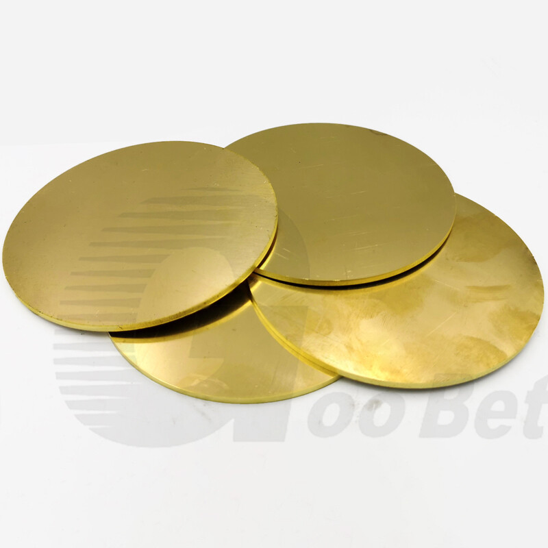 H62 Solid Brass Disk Circle Blanks Discs Round Sheets 10-300mm Dia 0.3-4mm Thick