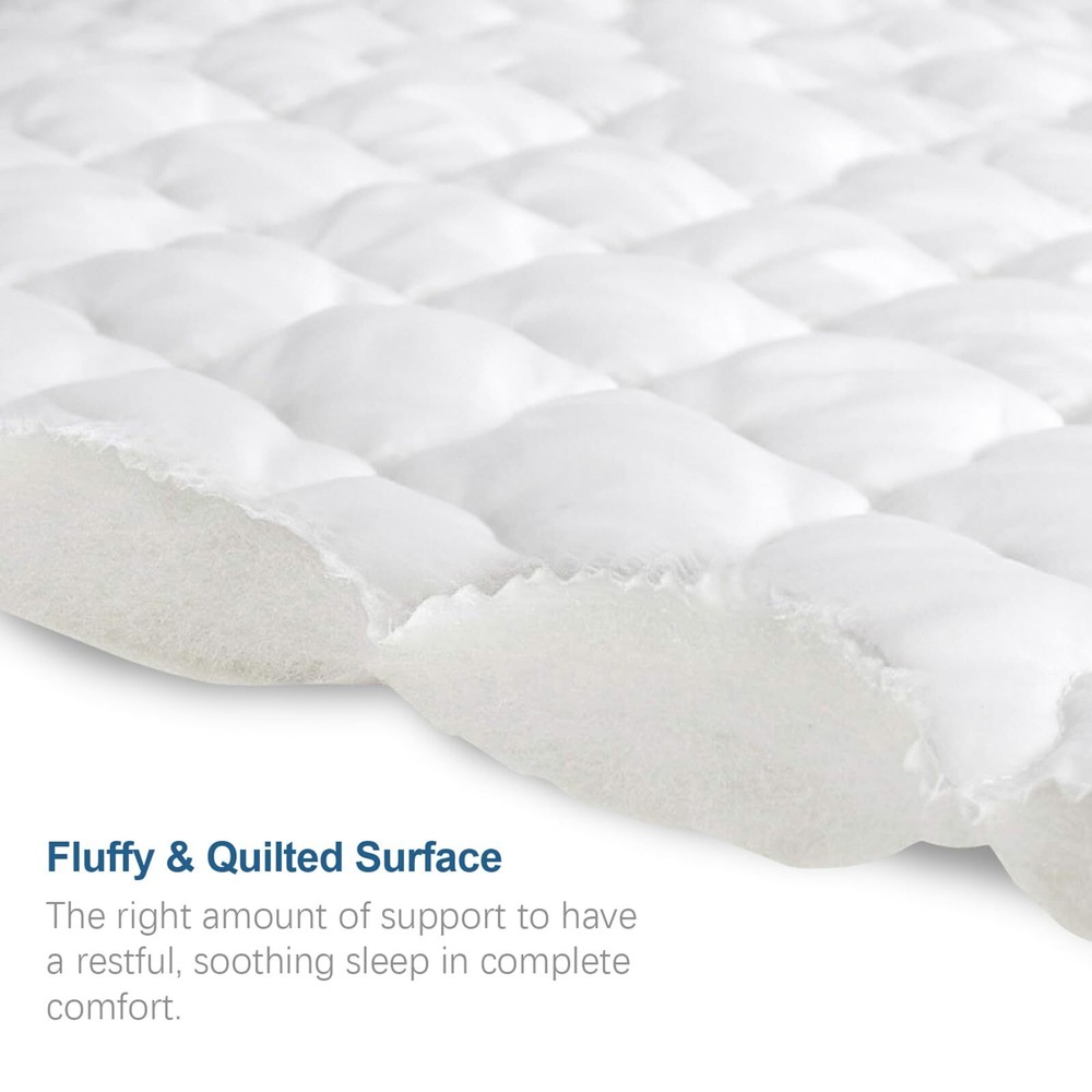 Full Size Mattres Protector Pad Waterproof Quilted Breathable & Cooling Full ...