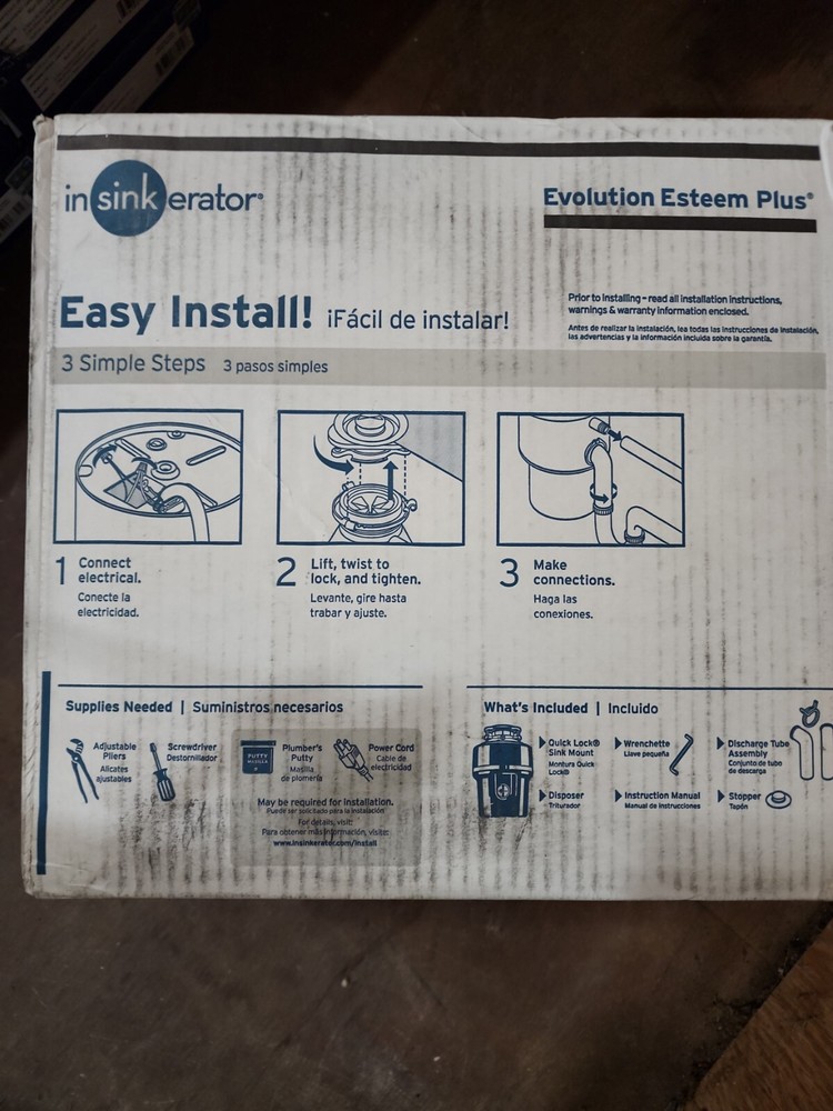 InSinkErator Evolution Esteem Plus 1HP Food Waste Garbage Disposer Disposal New