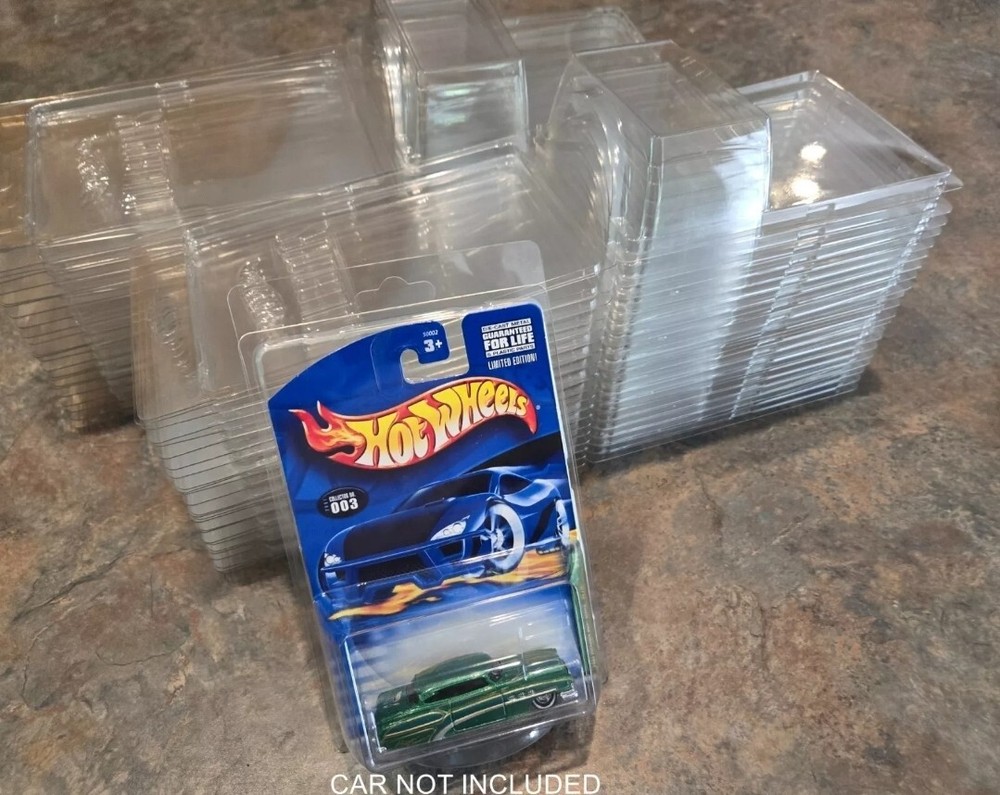 25 HotWheels Collector Mainline Protector Pack Clear Clamshell Display Cases TH
