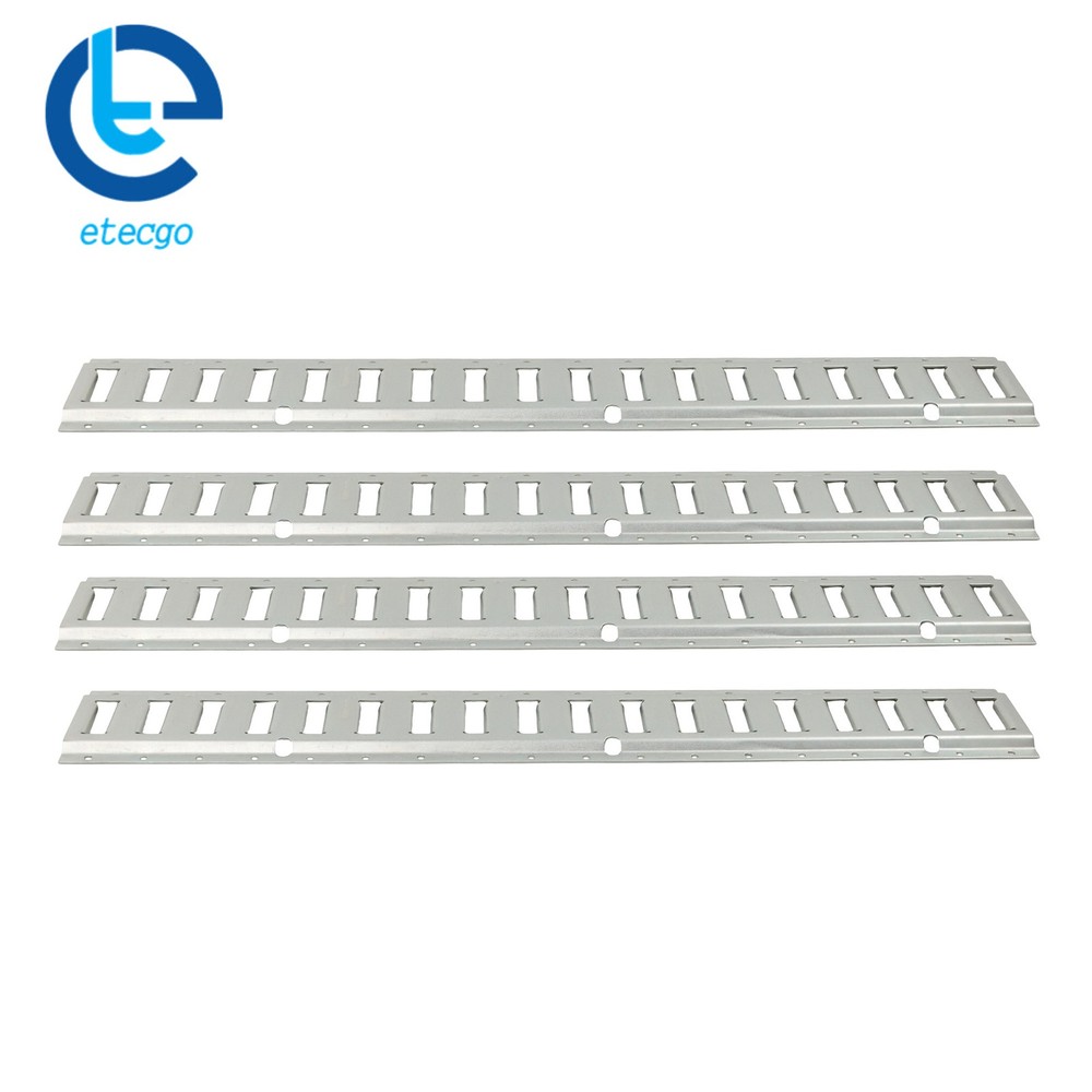 4x 3' Silver E Track Rails Galvanized Steel Construction For Freight Trailers